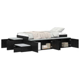 Storage Bed Frame Black oak 234 x 103 x 53.5 cm Engineered wood 3335590