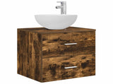 Wall-Mounted Sink Vanity Smoked Oak 49.5 x 41 x 64.5 cm 890266