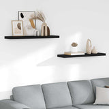 Floating Wall Shelves 2 pcs Black 90x23.5x3.8 cm MDF 323839