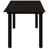 Dining Set Black Glass Standard Durable Dining Set 3060263
