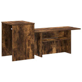 Console Table Smoked Oak 91.5 x 35 x 38.5 cm Engineered Wood 891164