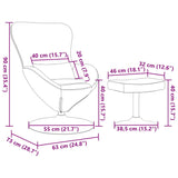 Egg Chair with Footstool Purple 63 x 73 x 90 cm Velvet 42002754