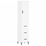 Highboard White 34.5x34x180 cm Engineered Wood 3198849