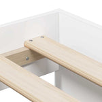 Storage Bed Frame White 244 x 127 x 53.5 cm Engineered wood 3335557