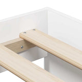Storage Bed Frame White 244 x 118 x 53.5 cm Engineered wood 3335565