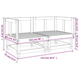 Garden Corner Sofas 2 pcs Solid Wood Pine 825394