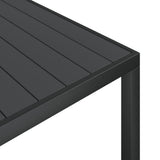 Garden Dining Set Black Powder-coated aluminium, WPC, Textilene 3200603