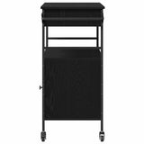 Kitchen Trolley Black Oak 56 x 43 x 89.5 cm Engineered Wood 871668