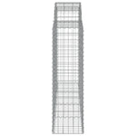 Arched Gabion Baskets 11 pcs 200x50x140/160 cm Galvanised Iron 3146371