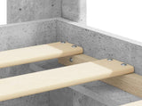 Bed Frame with Storage and Headboard Concrete Grey 150 x 200 cm 3414016