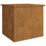 Outdoor Storage Box Rusty 55 x 50.5 x 50 cm Steel 874580