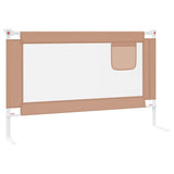 Toddler Safety Bed Rail Taupe 120x25 cm Fabric 10218