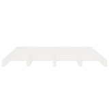 Bed Frame without Mattress White 135x190 cm Double Solid Wood Pine 3120163