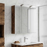 Bathroom Mirror Cabinet Old Wood 70 x 14.5 x 70 cm 889101