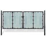 Black Single Door Fence Gate 300x125 cm 141692