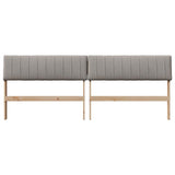 Upholstered Headboard Taupe 200 cm Solid Pine Wood 879212