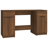 Desk with Side Cabinet Brown Oak Engineered Wood 3115915