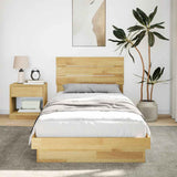 Bed Frame Oak Solid Oak Wood Single Bed Frame Rectangular 3315746