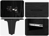Highboard Black Oak 69.5 x 34 x 180 cm Engineered Wood 3416098