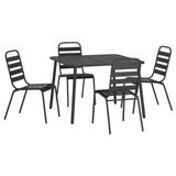 Garden Dining Set Anthracite Steel Medium Stackable 3187989