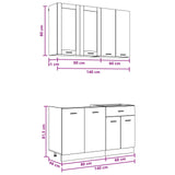 Kitchen Unit LYON 4 pcs White Engineered Wood 3438355