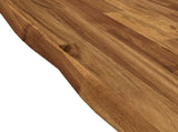 Live Edge Table Top 70 x 70 x 3.5 cm Square Solid Acacia Wood 938630