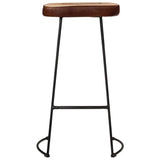 7 Piece Bar Set Solid Rough Wood Mango and Metal 3216413
