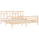 Bed Frame without Mattress 200x200 cm Solid Wood 3194981