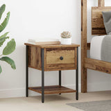Bedside Table 2 pcs Old Wood 34 x 35.5 x 45 cm Engineered Wood 881801