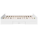 Bed Frame with Drawers without Mattress White 140x200 cm 3280293