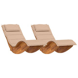 Sun Lounger 2 pcs Brown 60 x 154 x 74cm Solid Acacia wood 3329136