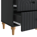 Bedside Cabinet 2 pcs Black 43 x 34.5 x 48 cm Engineered Wood 894068