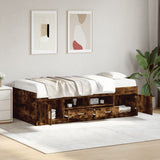 Daybed Smoked Oak Engineered Wood Single Storage Daybed 3280241