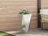 Planter 2 pcs Silver 30 x 30 x 75 cm Stainless Steel 883775