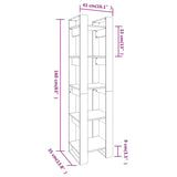 Book Cabinet/Room Divider Black 41x35x160 cm Solid Wood Pine 813873