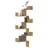 Wall Corner Shelf Artisian Oak 45x45x147 cm Engineered Wood 852644