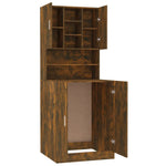 Washing Machine Cabinet Smoked Oak Engineered Wood 3120182