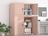 Storage Cabinet 2 pcs Pink 90 x 40 x 175 cm Steel Lockable 3438718