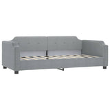 Daybed with Trundle&Drawers without Mattress Light Grey 90x190 cm Single 3197709