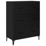 Sideboard Black Oak 69.5 x 34 x 90 cm Engineered Wood and Iron 880645