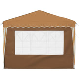 Pop-up Party Tent 288 x 288 x 245 cm Beige Oxford Fabric 42019760