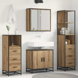 Bathroom Furniture Set 4 pcs Artisan Oak Engineered Wood 3402376