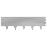Lawn Edging 30 pcs 100 x 30 cm Steel Silver 8008640