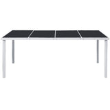 Garden Table 190x90x74 cm Black Steel 43307