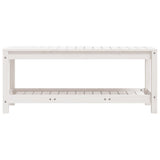 Garden Bench White 108x35x45 cm Solid Wood Pine 832383
