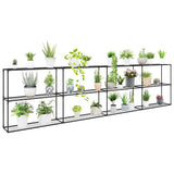 3-Tier Plant Stand Black 400 x 32 x 104 cm Steel 42021343