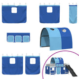 Kids'Loft Bed Frame White and Blue 80 x 200 cm Metal 42020858