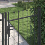 Fence Gate Grey 100 x 120 cm Powder coated steel 42008880