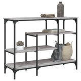 Console Table with Shelves Grey Sonoma 100x35x75 cm 837790