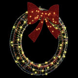 Wreath with 80 LEDs Warm white 90 cm PET 42019134